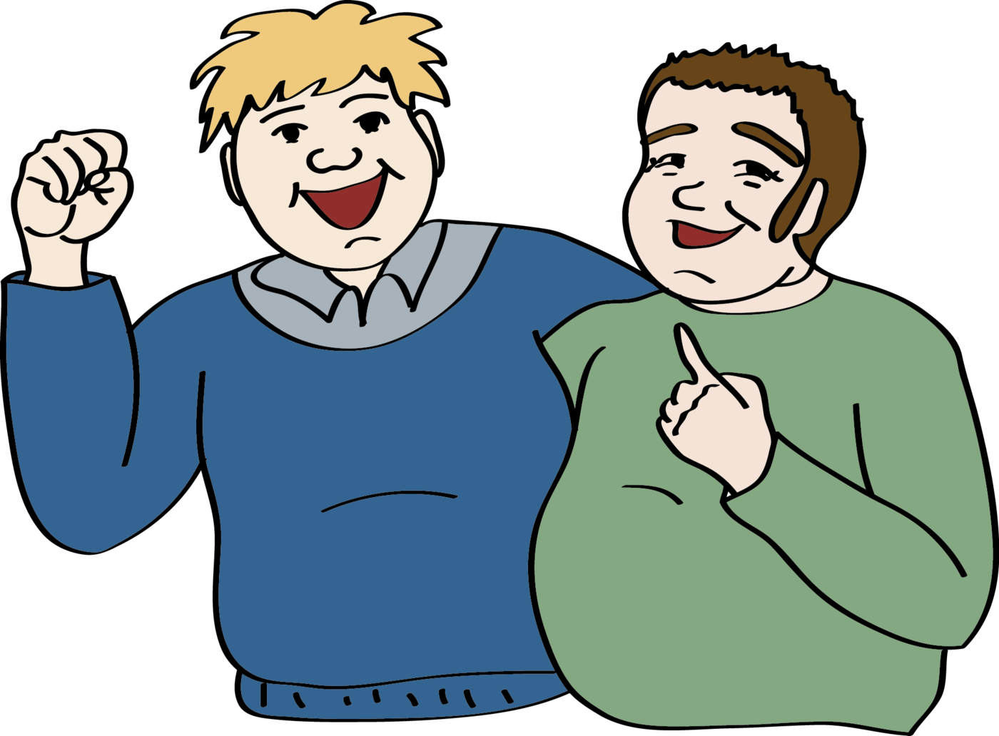 Einer Hält Selbstbewusst Die Faust Nach Oben - Man (1400x1032)