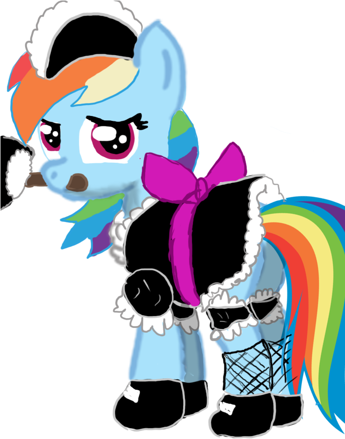 Rainbow Dash Maid By Catititax On Clipart Library - Cartoon (700x929)