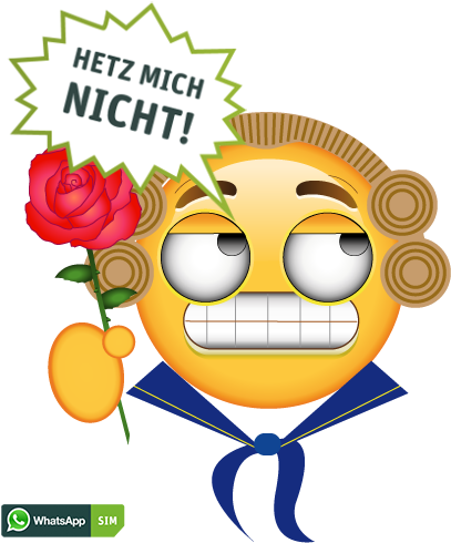 Lustiger Smiley Mit Breitem Grinsen Und Blick Oben - Böses Emoji (500x500)