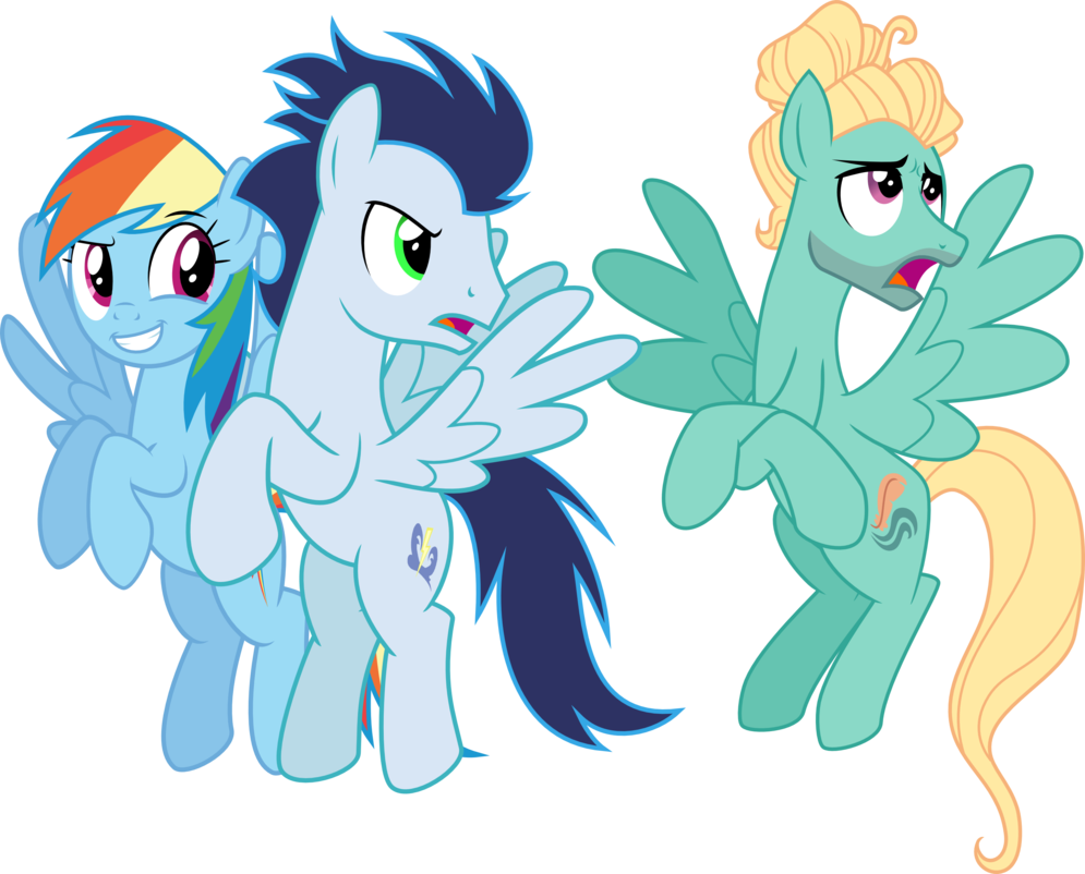 Stay Out Of Rainbow Dash By Shabrina025 - Rainbow Dash And Soarin (995x802)