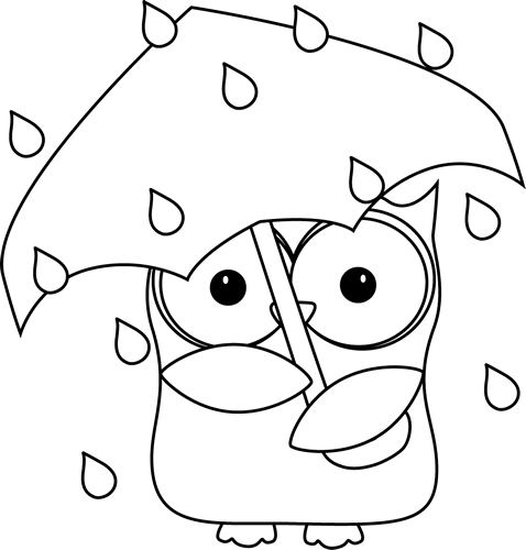 Clip Art Rain Black And White (478x500)