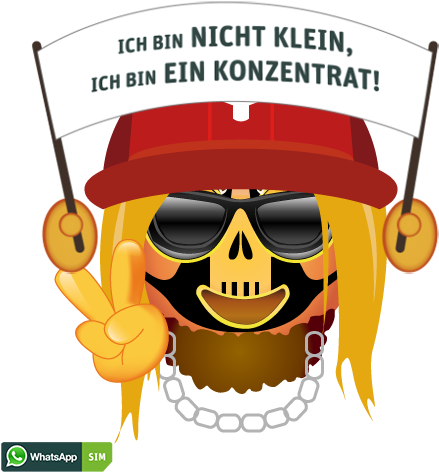 Genervter Smiley Mit Feuerwehrhelm Und Blick Oben - Emoticon (500x500)