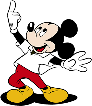 Micky Maus Zeigt Nach Oben - Bild Comic-bibliothek (300x400)