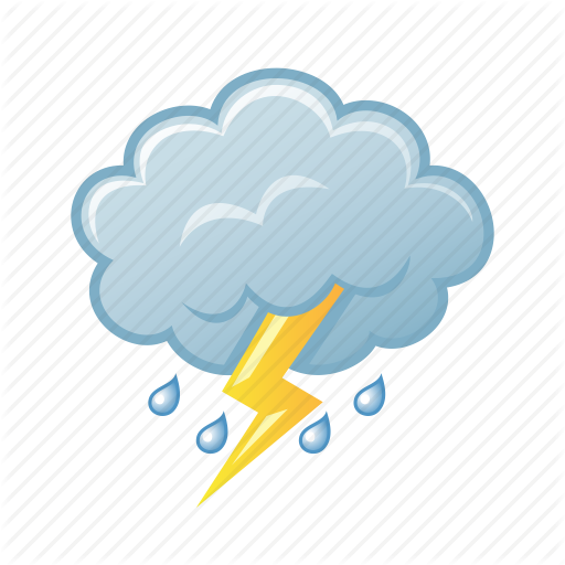 Thunderstorm Transparent - Lightning Weather Icon (512x512)