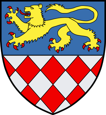 Oben In Blau Ein Schreitender Goldener Löwe, Unten - Coat Of Arms Of Sierra Leone (340x371)