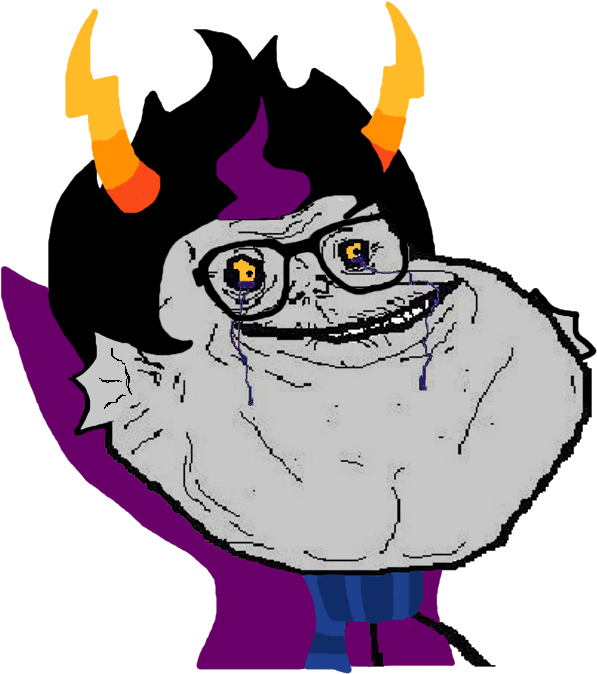 Drunk Eridan X Troll Reader- If Only You Knew By Vincebae - Forever Alone Face (800x800)