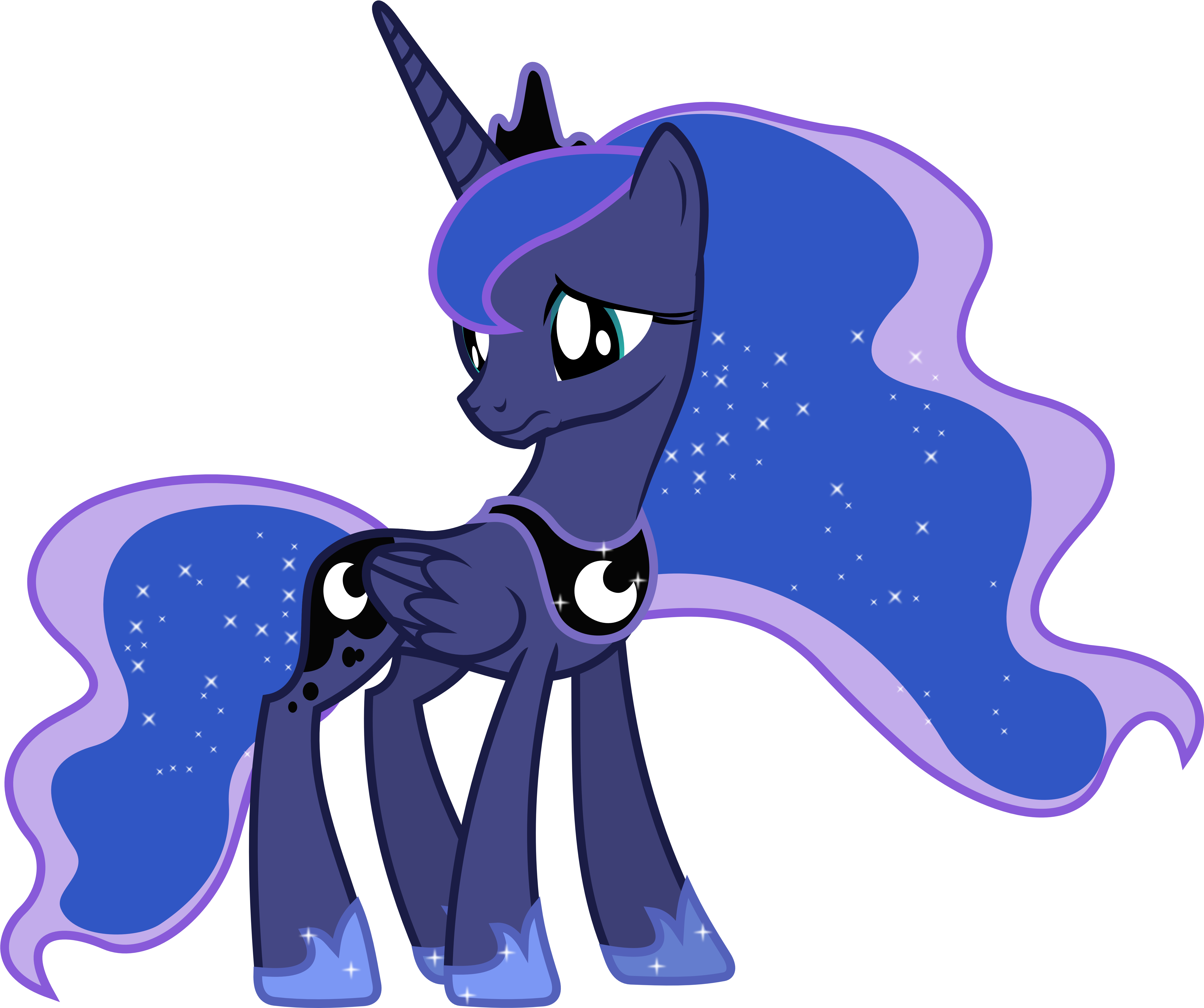 Upset Princess Luna By 90sigma - Mlp Princess Luna Sad (5650x4730)