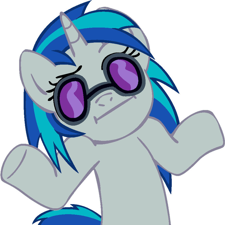 Shrugpony Vinyl Scratch By Moongazeponies - 140 X 140 Pixels (945x945)