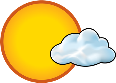 Weather Report - - Mostly Sunny Clip Art (500x420)