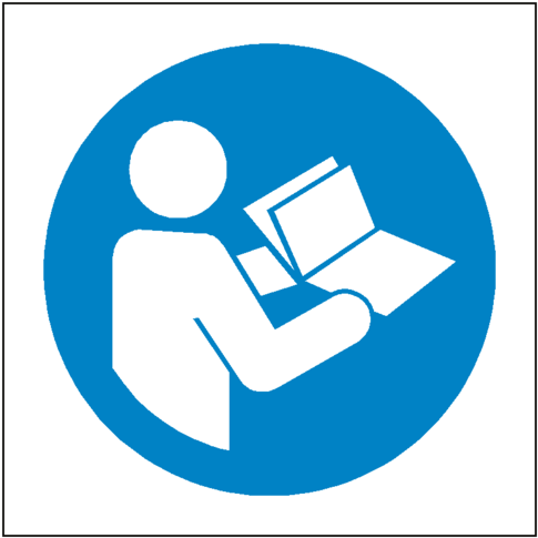 Refer To Instructions Symbol Label - Leggere Manuale (600x600)