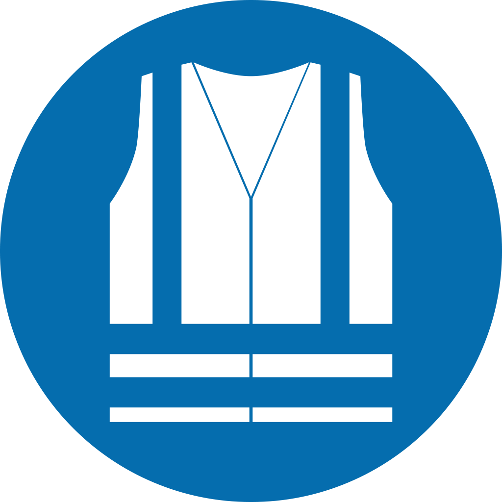 Anti-slip Floor Pictogram - High Visibility Clothing Must Be Worn (1024x1024)