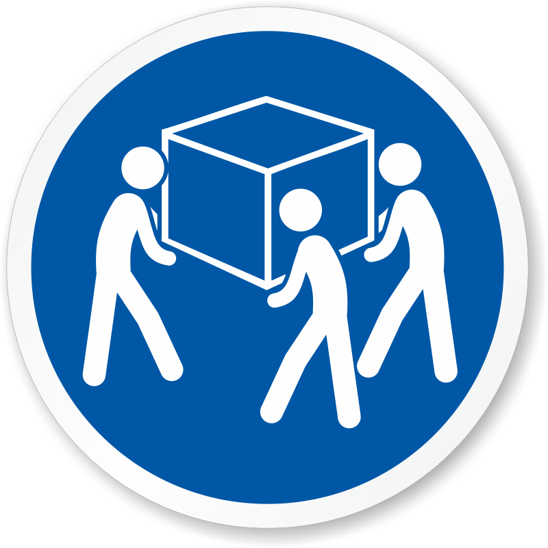 3 Person Lift Required Safety Label - Traffic Sign (800x800)