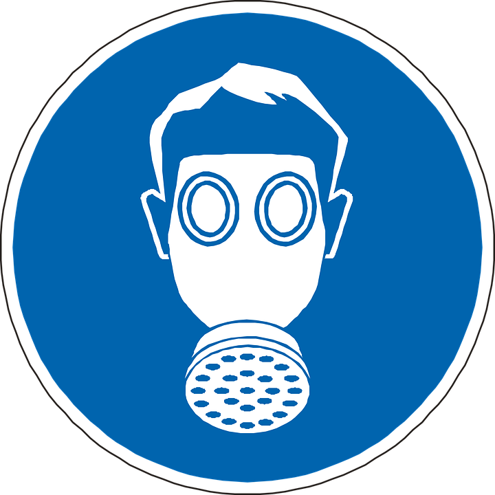 Gas Mask Clipart Safety Mask - Lock Out Safety Sign (1280x1280)