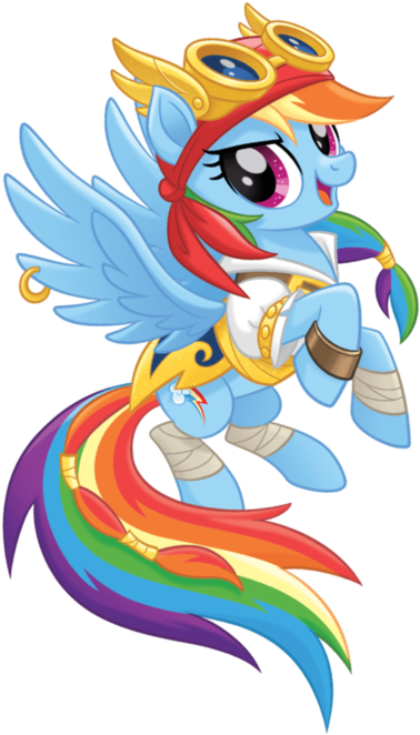 Pirate Rainbow Dash - My Little Pony Movie Pirates (751x1065)