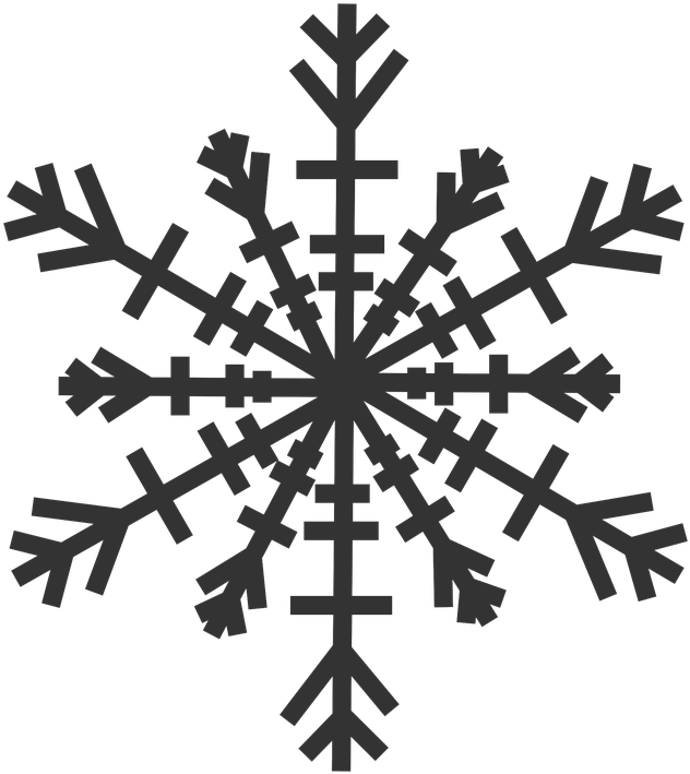 Snowflake Drawing - Snowflake Silhouette Png (639x720)