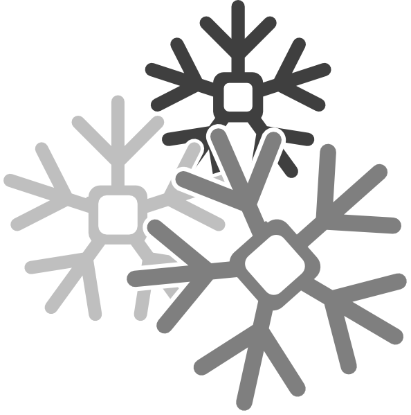 Gray Snowflakes Clip Art - Snowflake Clipart Png Gray (594x599)