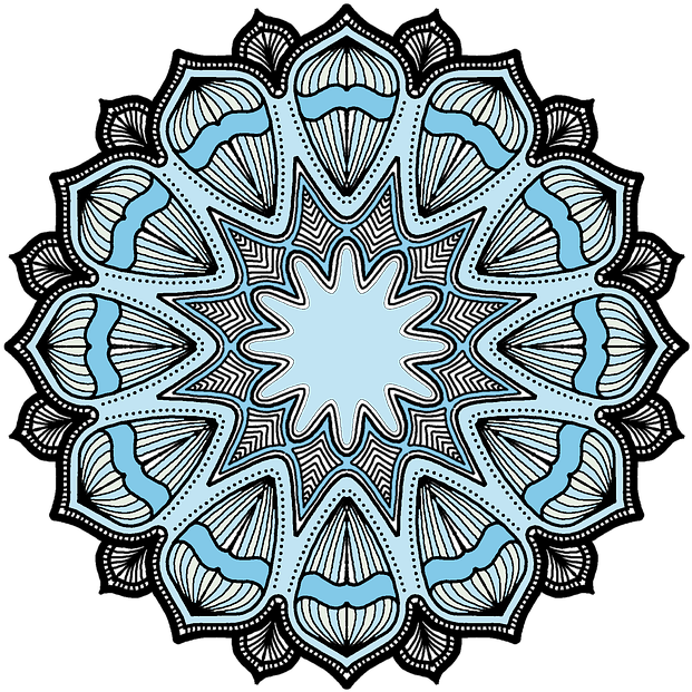 Pretty Snowflake Cliparts 23, - Mandala: Creative Coloring For Relaxing (676x720)