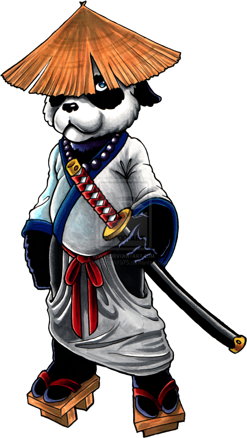 Samurai Panda - Giant Panda (900x1537)