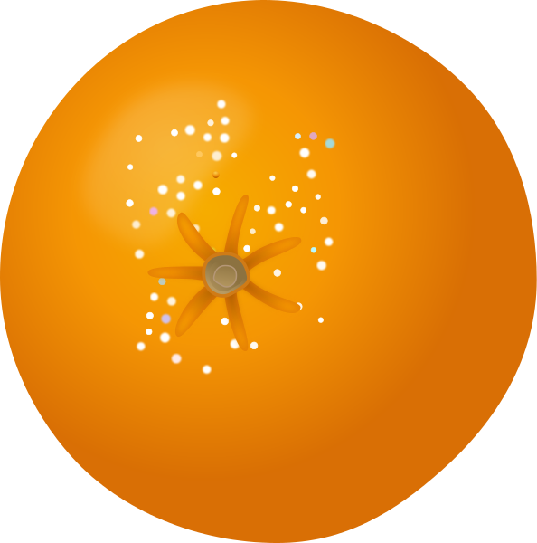 Orange Clip Art - Portrait Of A Man (594x600)