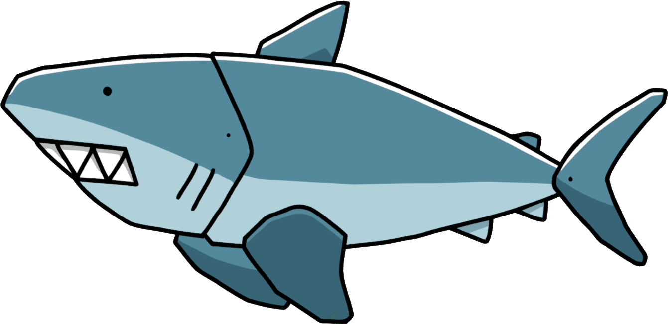 Cartoon Great White Shark Download - Megalodon (1366x676)