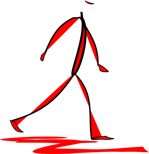 Walking Man Clip Art At Clker - Ribbon (498x599)