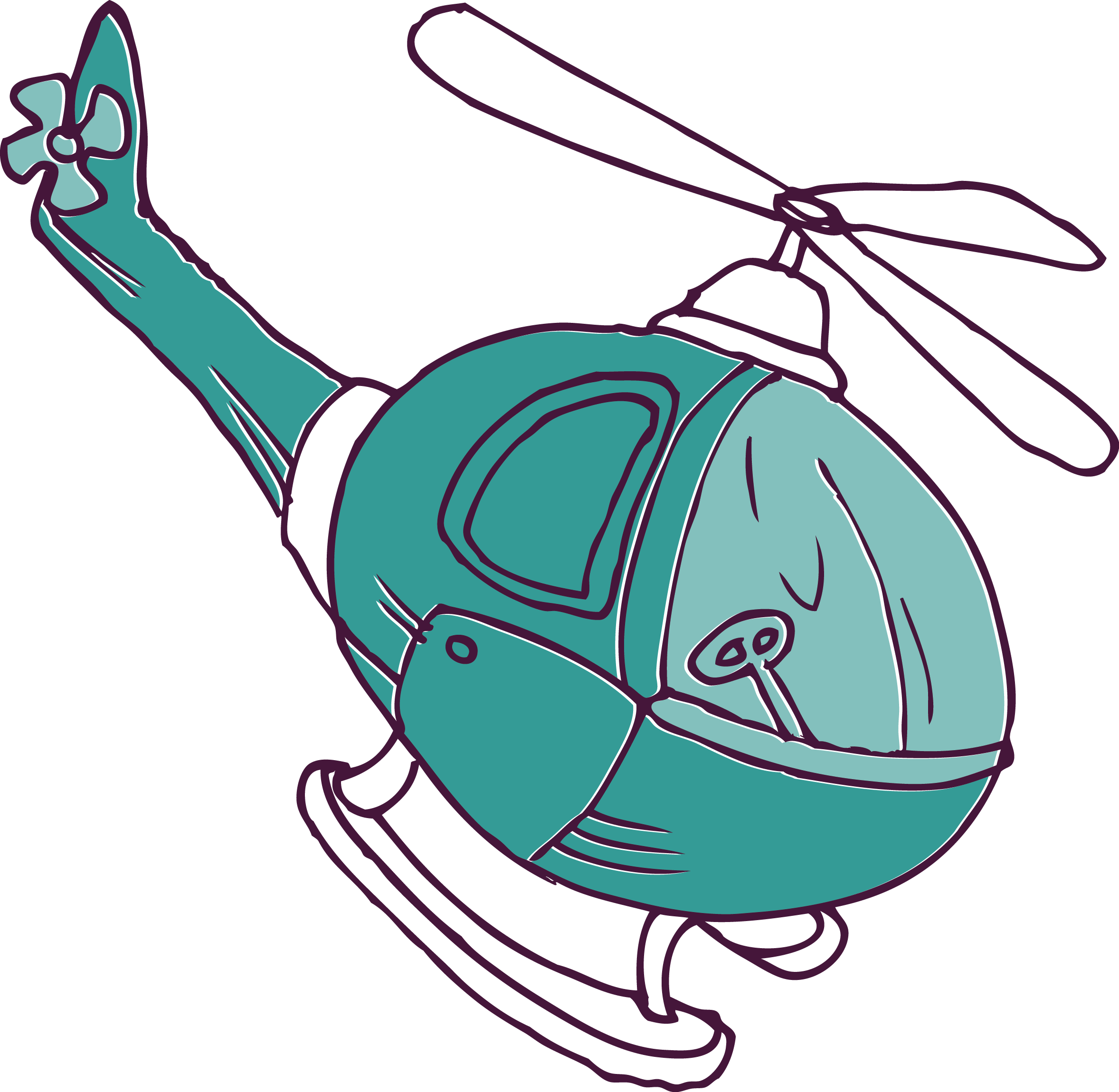 Cartoon Helicopter Airplane - Cartoon Helicopter Airplane (2356x2300)