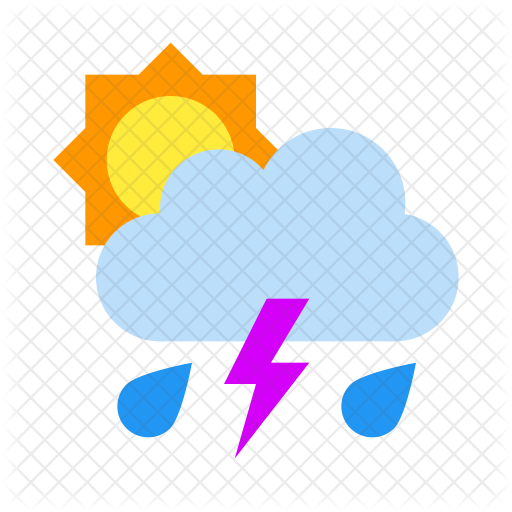 Stormy Weather Icon - Raining Vector Png (512x512)