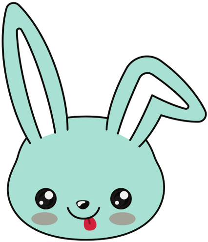 Rabbit Kawaii Cartoon Design - Cara Del Conejo Dibujo (510x550)