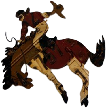 Metal Wall Art - Bucking (400x400)