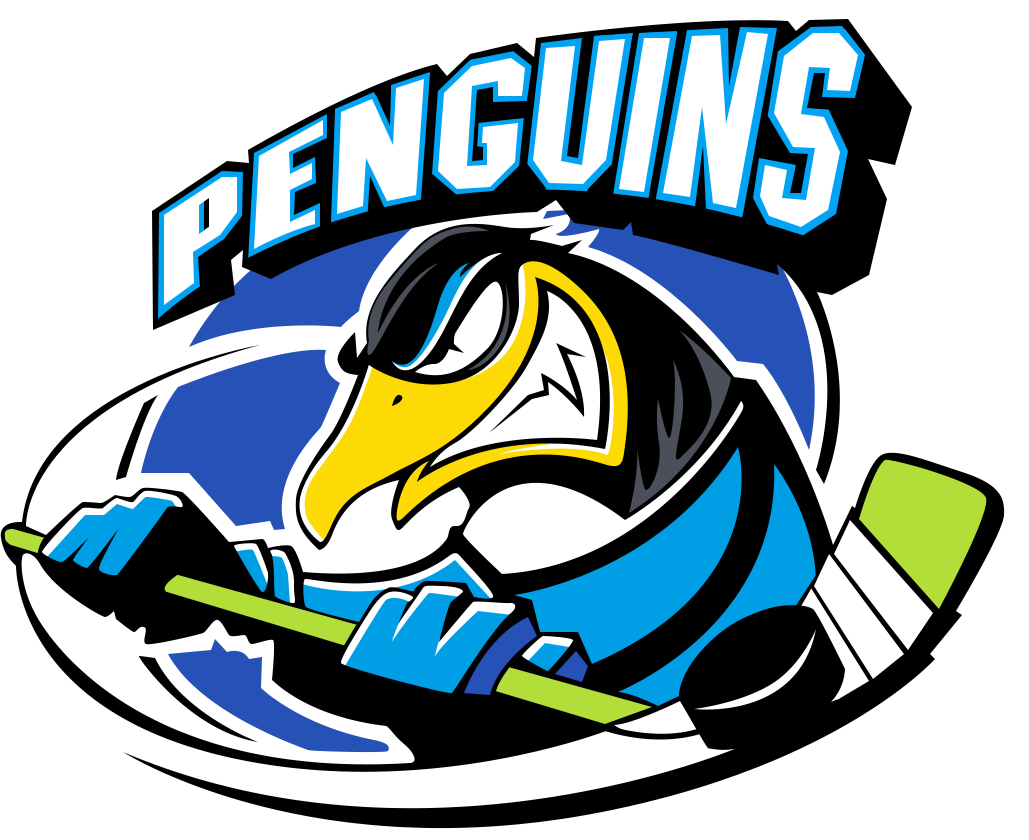 The Penguins Are A Local Hockey Team Made Up Of Players - Penguins Ice Hockey Logo (1029x840)