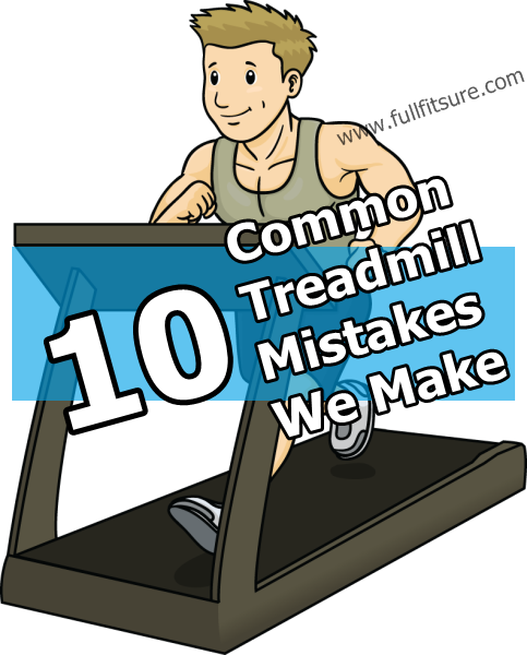 Treadmill Mistakes - Fitness Cartoon (483x600)