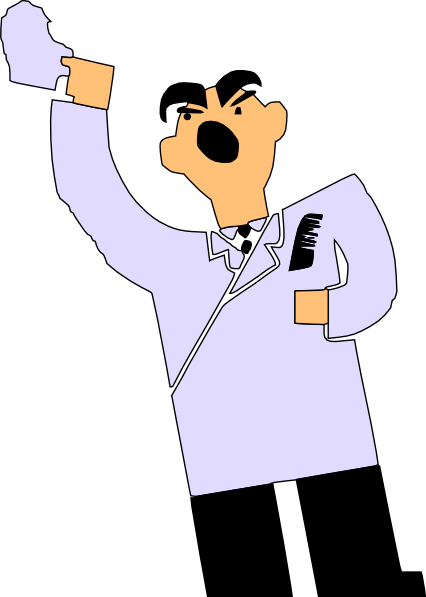 Free Vector Cartoon Barber Clip Art - Barber Cartoon Png (426x597)