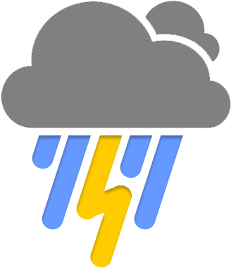 Stormy Wear Icons - Weather Symbols For Thunderstorms (512x512)