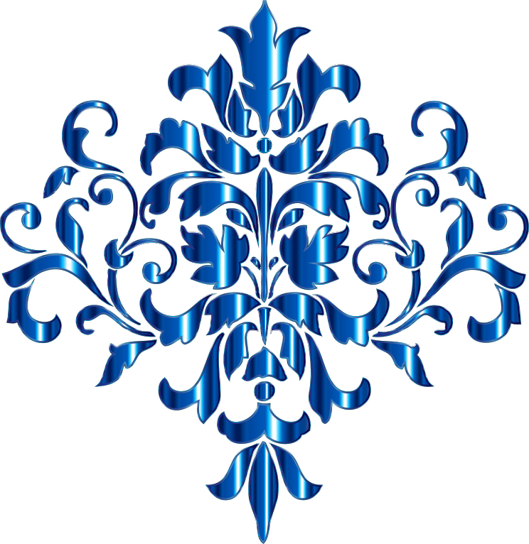 Medium Image - Gold Floral Design Png (744x766)