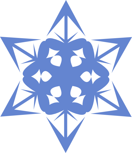 Blue Snowflake Clip Art At Clker - Clip Art (516x597)