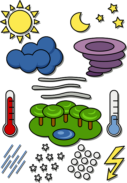 Lightning Weather, Symbols, Temperature, Rain, Snow, - Weather Chart (443x640)