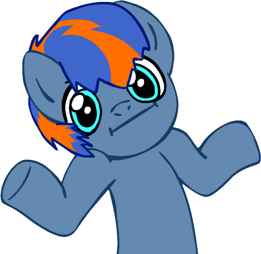 Cartoon Thunder Cloud For Kids - Pony Shrug (900x900)