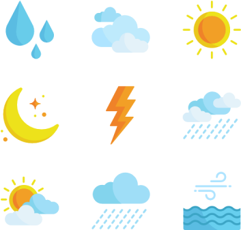 Vector Weather Png Images - Flat Weather Icon Png (400x376)