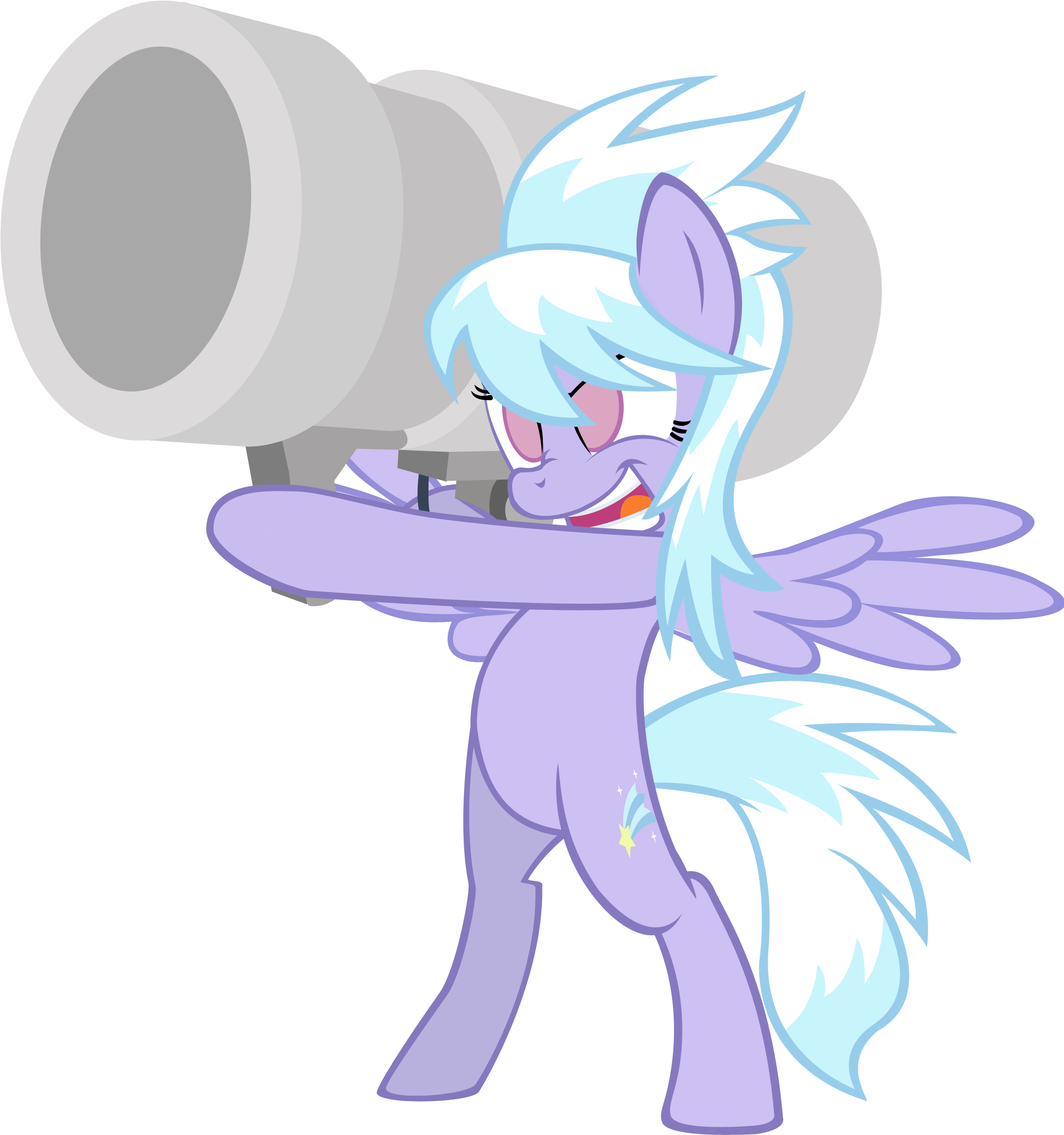 Cloud Chaser With Cannon By Deathnyan Cloud Chaser - Applejack And Rainbow Dash (2976x3013)