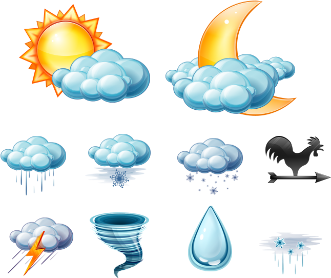 Partly Cloudy Icon Vector Download - Joyously Wireless Weather Station Clock Pebble Led (700x600)