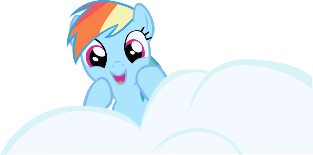 Rainbow Dash In The Clouds By Pinkaminadianepie3 - Little Pony Friendship Is Magic (1024x508)