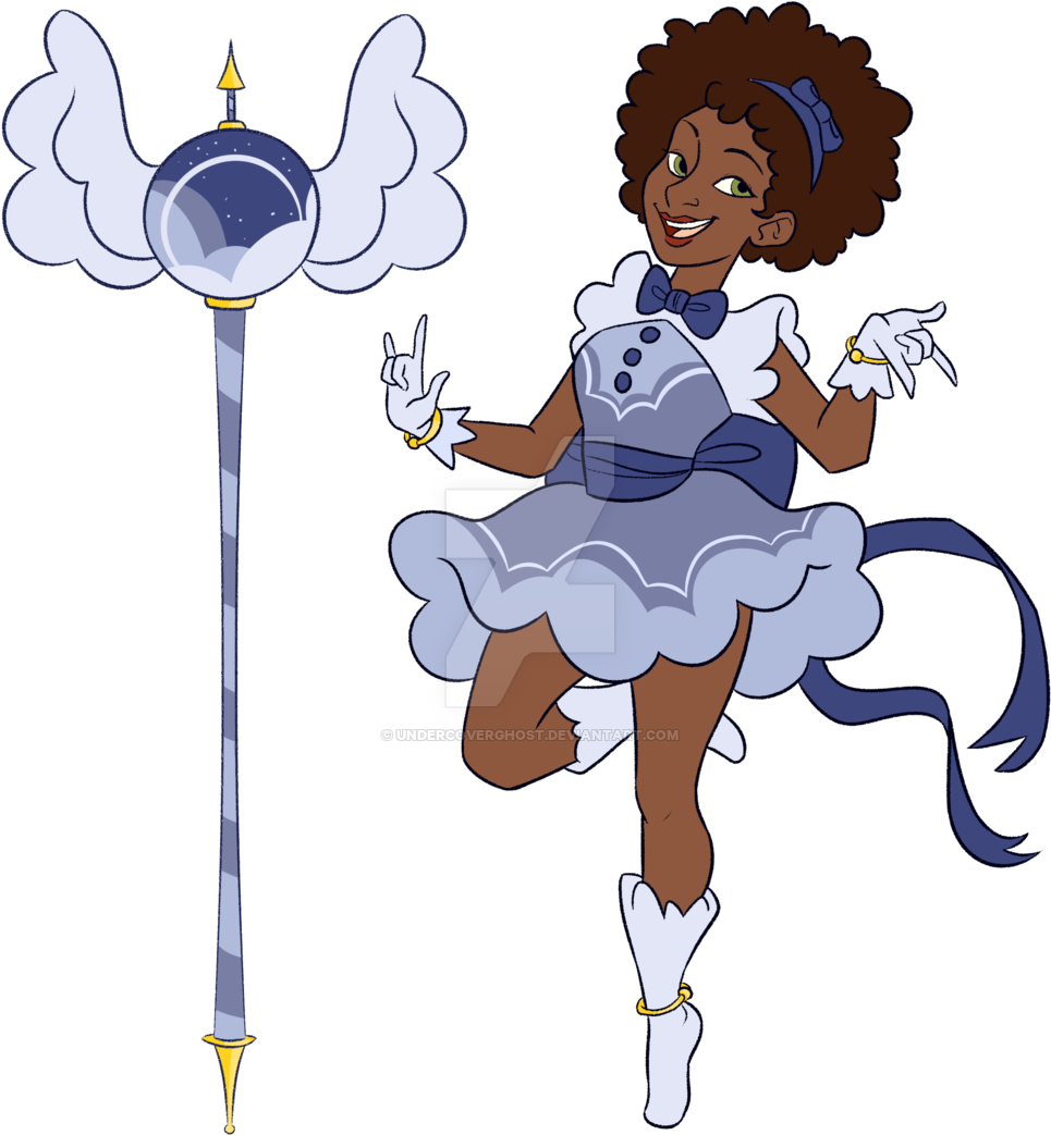 Magical Girl, Cloud Bringer By Undercoverghost - Cartoon (1024x1107)