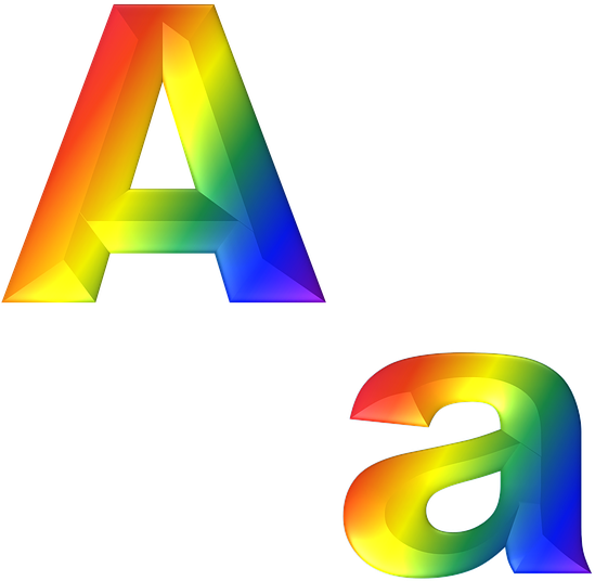 Printable Alphabet Cliparts 12, Buy Clip Art - Lettre A Arc En Ciel (598x720)