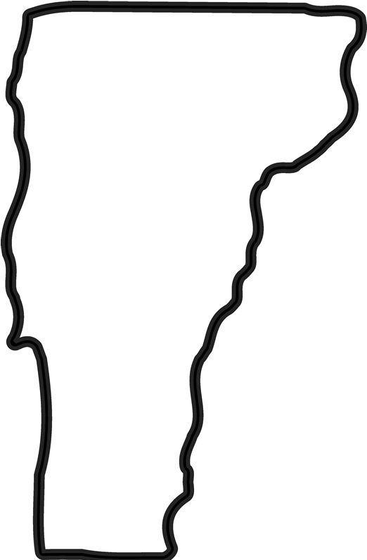 Vermont Outline Rubber Stamp - Postage Stamp Design (800x800)