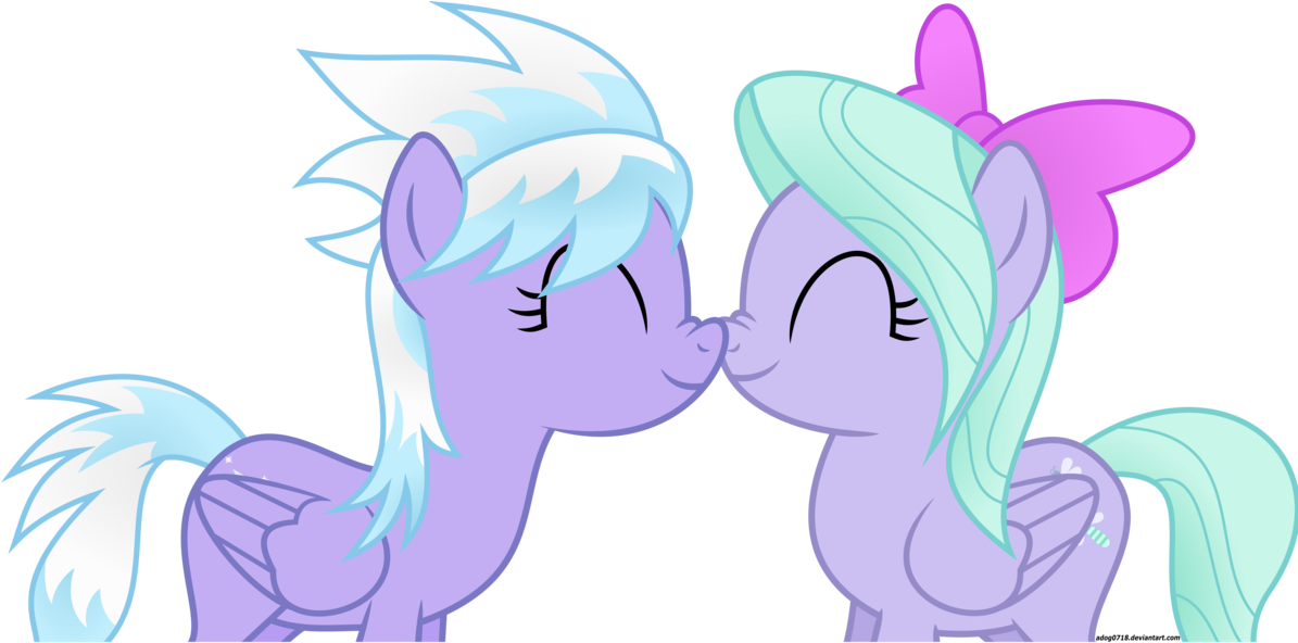 Flitter / Cloud Chaser Nuzzle By Adog0718 - Cloudchaser And Flitter (1194x670)