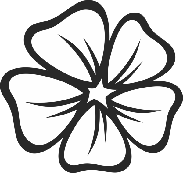Outline Images Of Flower (600x565)