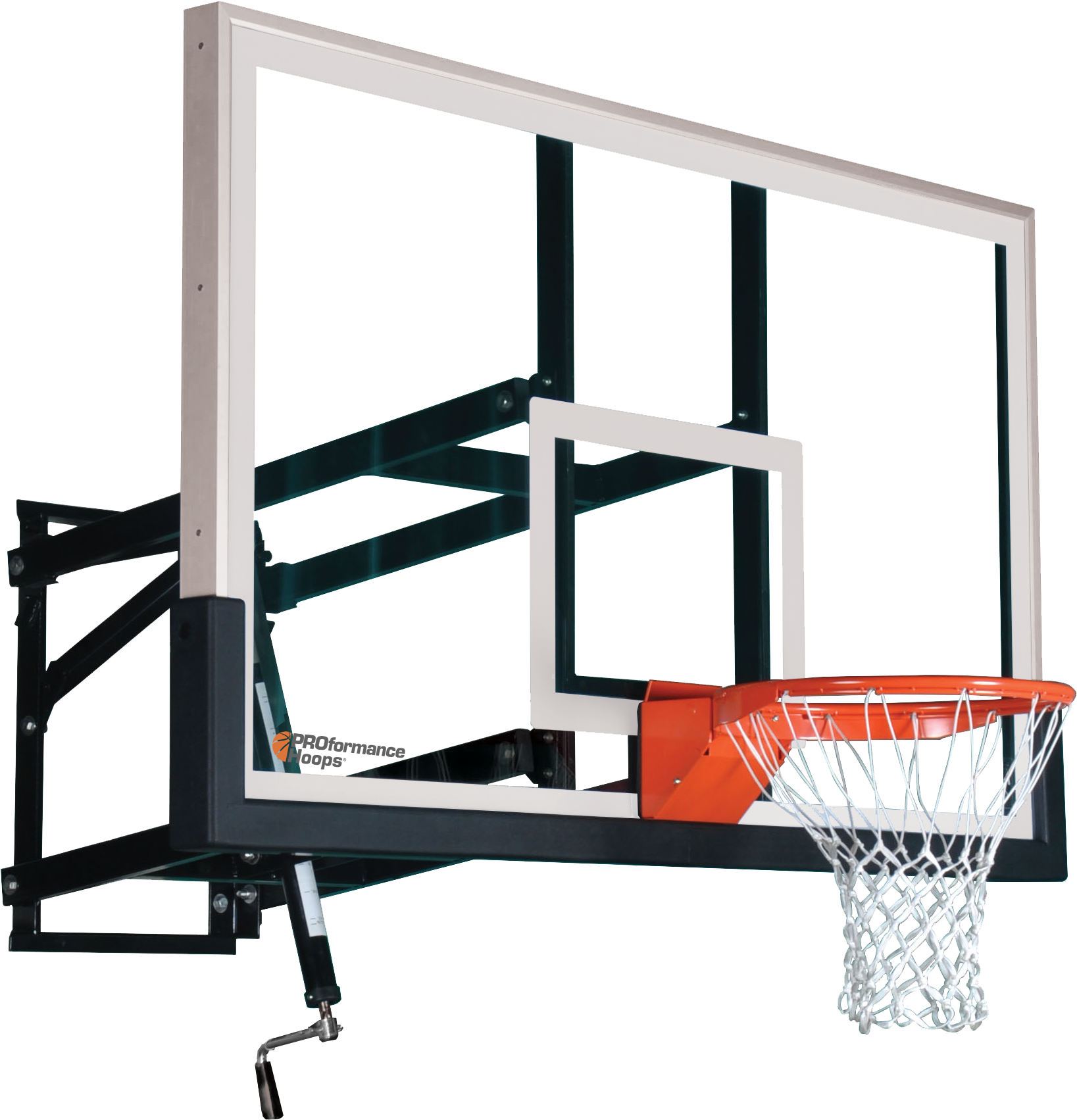 Wall Mount Wm54 Adjustable Basketball Hoop With 54 - Basketball Hoop And Backboard (2848x2043)