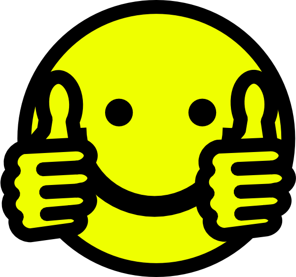 Smiley Face With Mustache And Thumbs Up - Clipart For Thumbs Up (600x563)