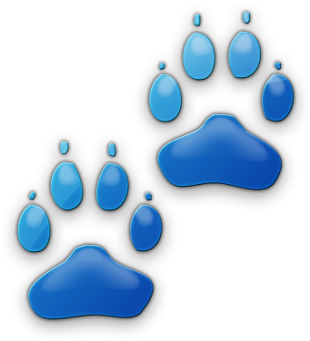 Speech And Language Therapy Clip Art - Cat Paw Print Blue (420x420)