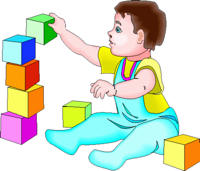 Clipart From Clipartheaven - Baby Playing Clip Art (400x342)